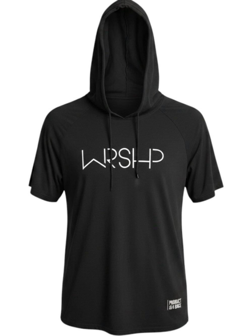 Art of Homage AOH WRSHP Men's Short Sleeve Hoodie Black XXL Product of Grace